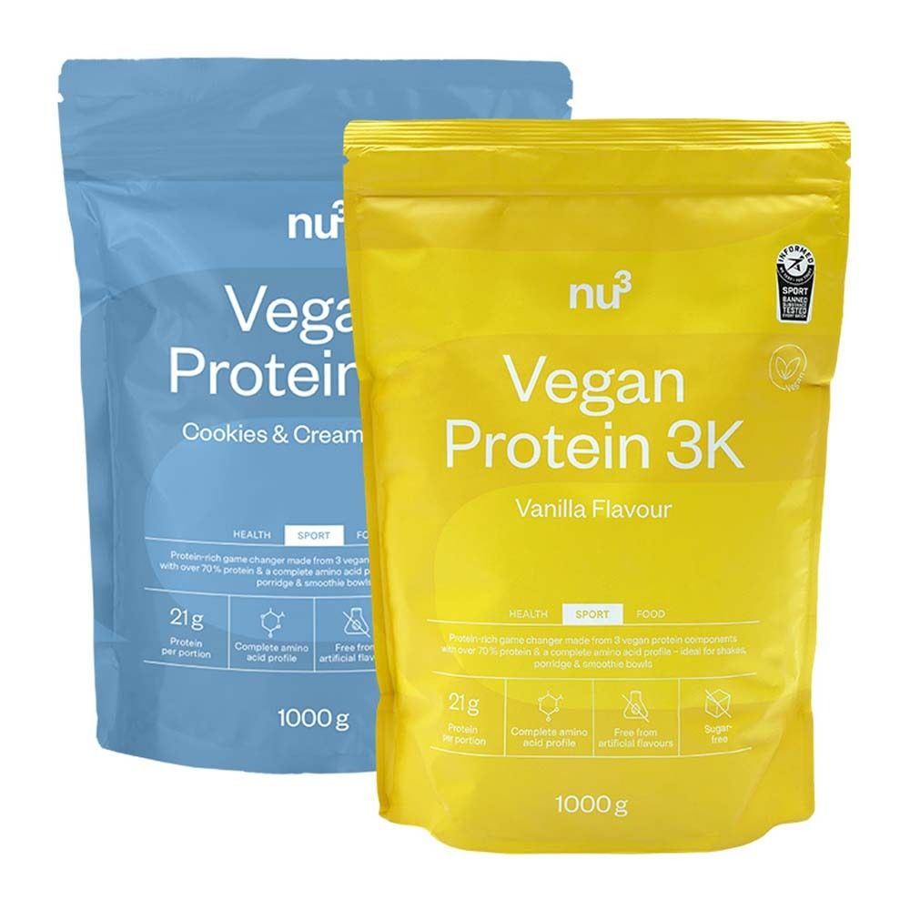 nu3 Vegan Protein 3K Probierpaket, Cookies-Cream & Vanille 1 St Set