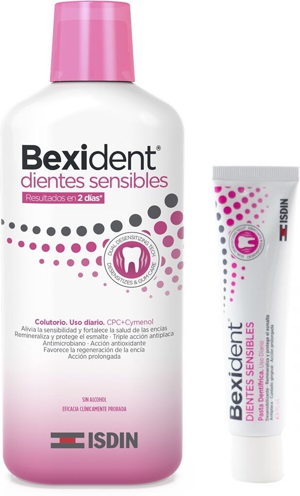 Isdin Bexident Sensitive Teeth Mouthwash 500 ml + Toothpaste 75 ml