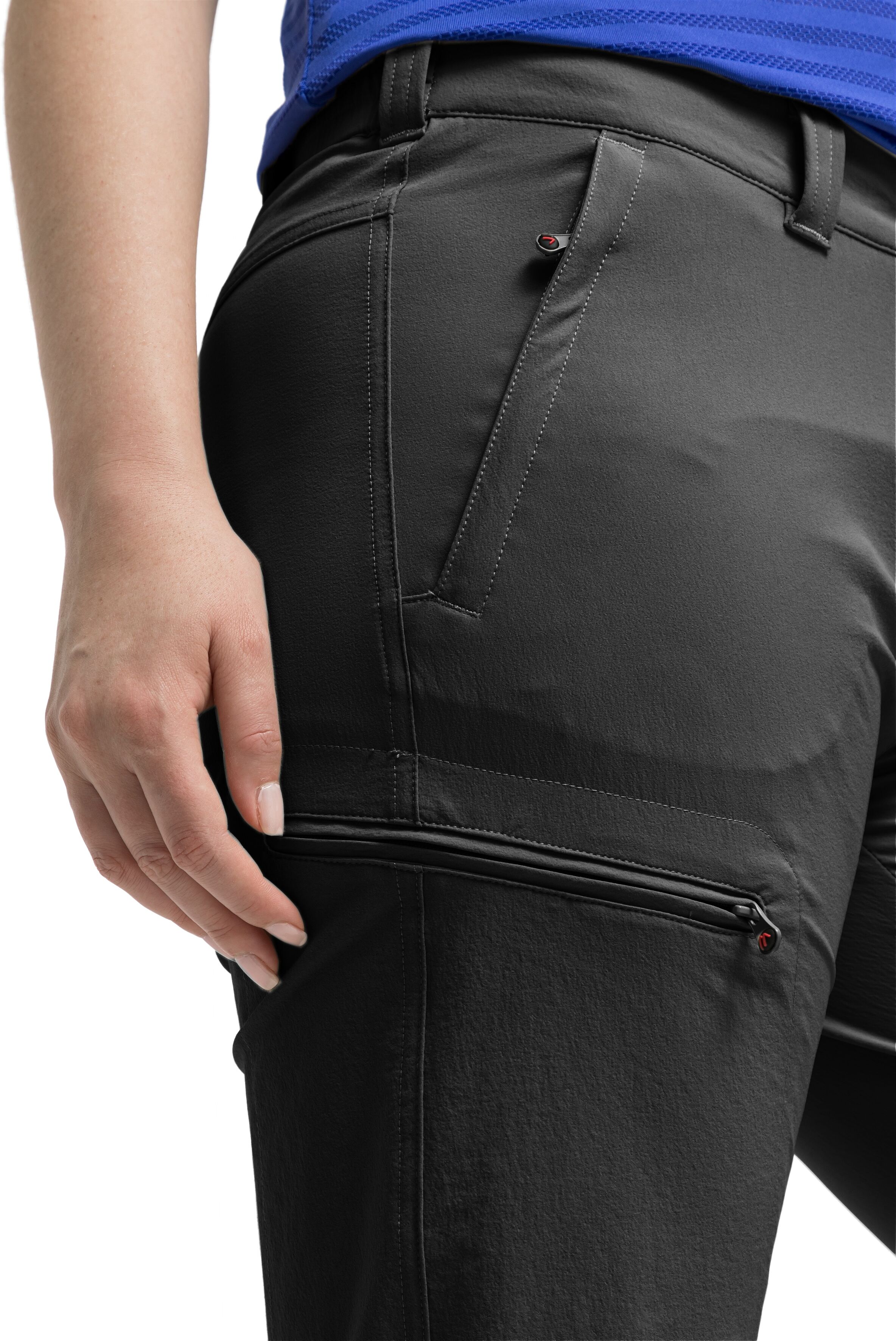 Maier Sports "Da-Zip Off Hose el. Arolla" mit Zipp-off-Funktion, atmungsaktiv, hochelastisch, schnelltrocknend schwarz 18, K-Gr