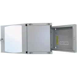 Intellinet 19" Wandverteiler mit Schwenkrahmen (19 Zoll Rack), Serverschrank, Grau