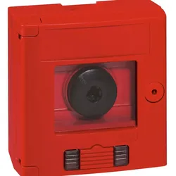 Legrand 038024 Sicherheitskasten IP44-IK07, mit Taster und LED-Leuchtmelder, 1Öffner/1Schließer