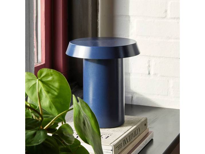 Hübsch Tischlampe Keen, blau, für Wohn- / Esszimmer, Metall, Design, Tischlampe