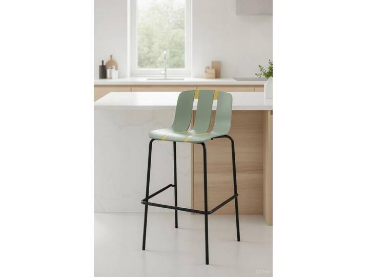 JVmoebel Barhocker Schwarz-Grüner Designer Küchenhocker aus hochwertigem Material (1 St)