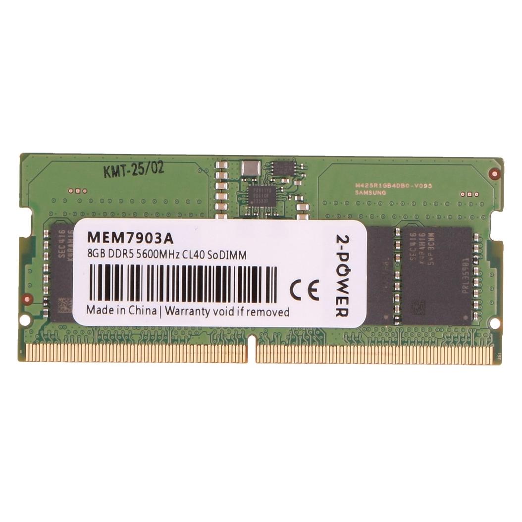 2-Power 8 GB DDR5 5600 MHz CL40 SoDIMM (1 x 8GB, 5600 MHz, DDR5-RAM, SO-DIMM) (MEM7903A-C-C)