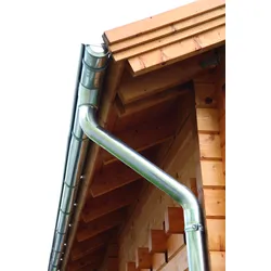 Wolff Finnhaus Aludachrundrinnenset SD bis 600 cm mit 2 Fallrohren