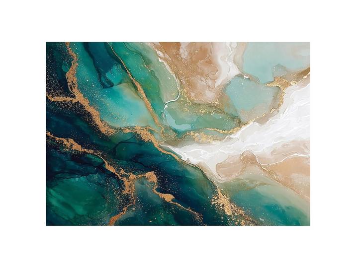 FOTOTAPETE Marmor Glamour Grün 350x250 cm