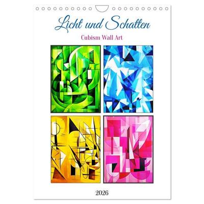 Licht und Schatten . Cubism Wall Art (Wandkalender 2026 DIN A4 hoch), CALVENDO Monatskalender