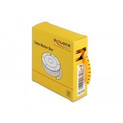DELOCK Kabelmarker Box, Nr: 4, gelb, 500 18358