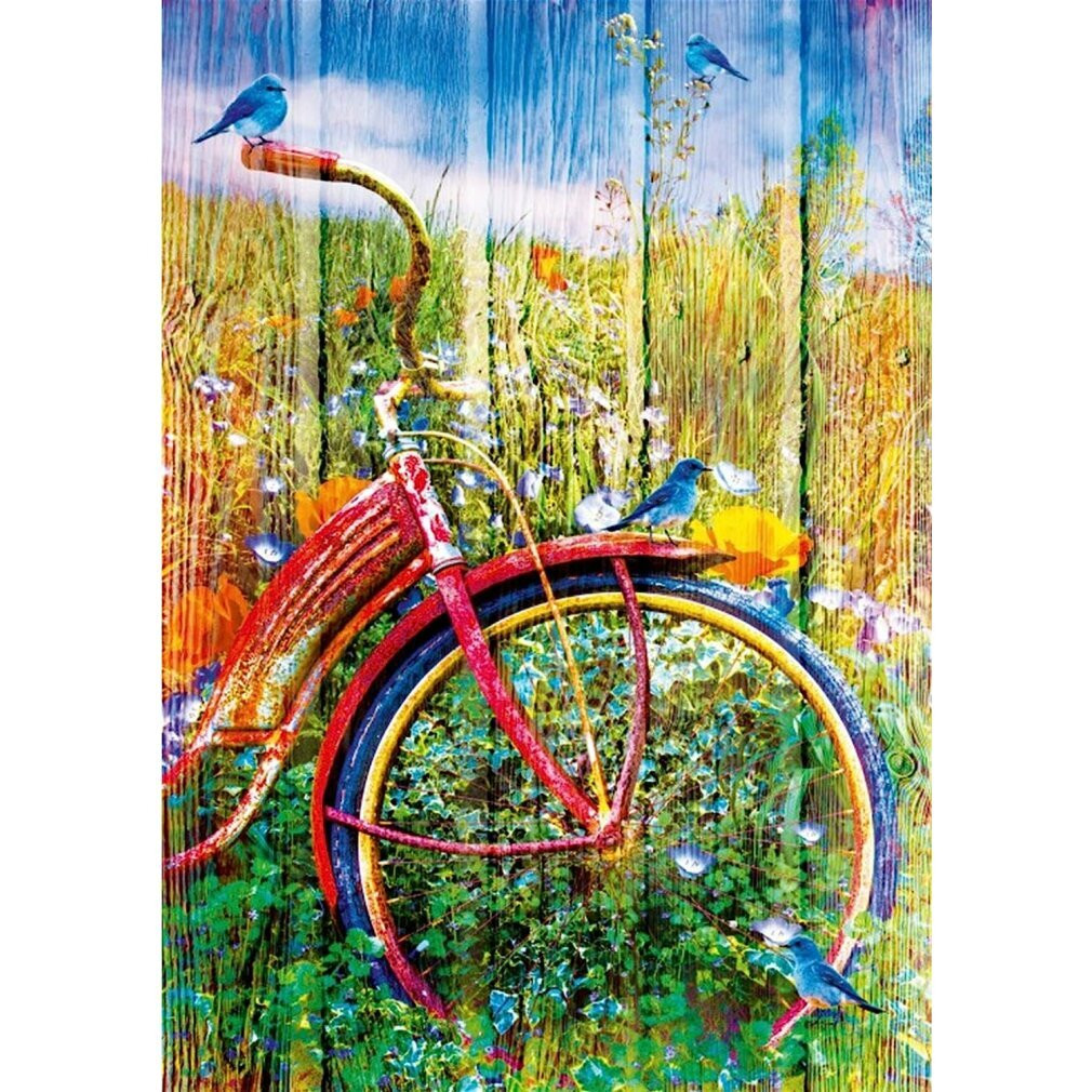 Bluebird Puzzle Puzzel met blauwe vogels op een fiets - 1000 stukjes