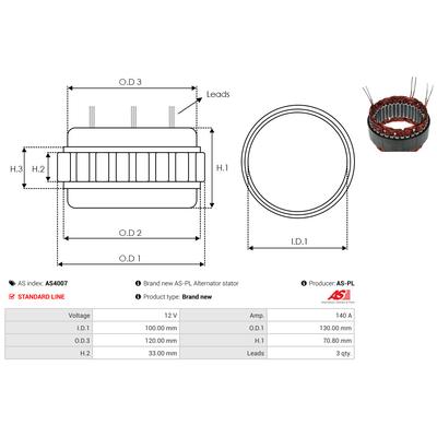 AS-PL Stator, Generator as4007