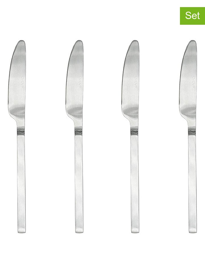 OYOY living design 4er-Set: Messer "Yuka" in Silber - (H)20 cm - onesize