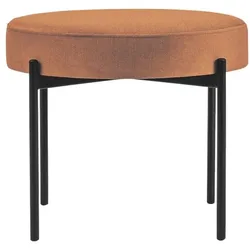 meet Runde Bank »Gaia« mit Stoffbezug braun, 57.5x45.5x57.5 cm