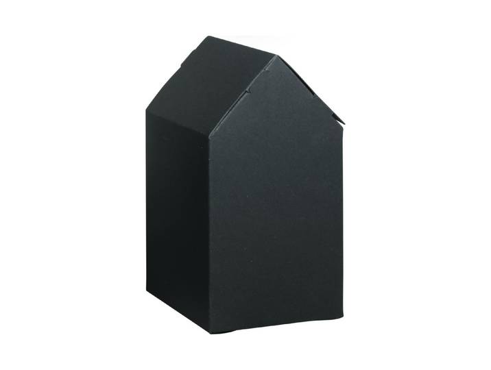 Rayher Faltschachtel Haus Schwarz 7.5 × 7.5 × 14 cm 6 Stück