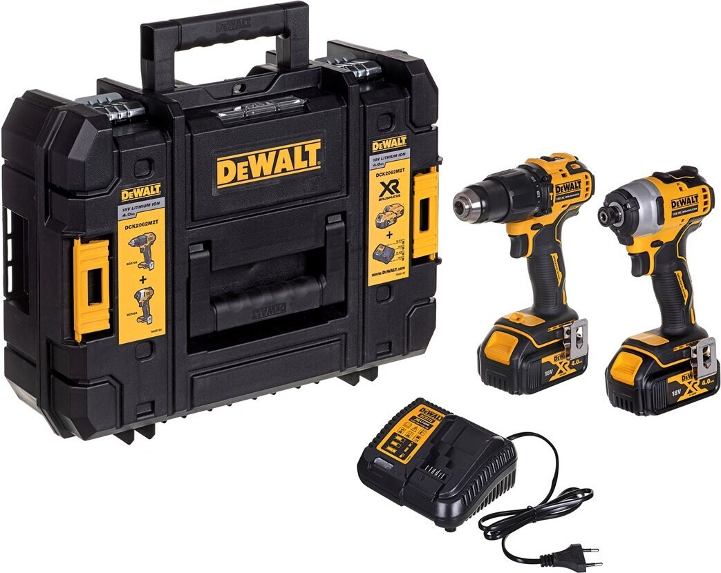DeWalt Power Tool Combo Kit Dck2062M2T 18V met 2x 4.0Ah accu's (Dcd709 + Dcf809)