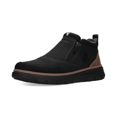 Slip-On Sneaker BUGATTI, Herren, Gr. 41, Textil, schwarz, Lederimitat, Schuhe, Stiefelette, Boots, High-Top-Sneaker mit Reißverschluss