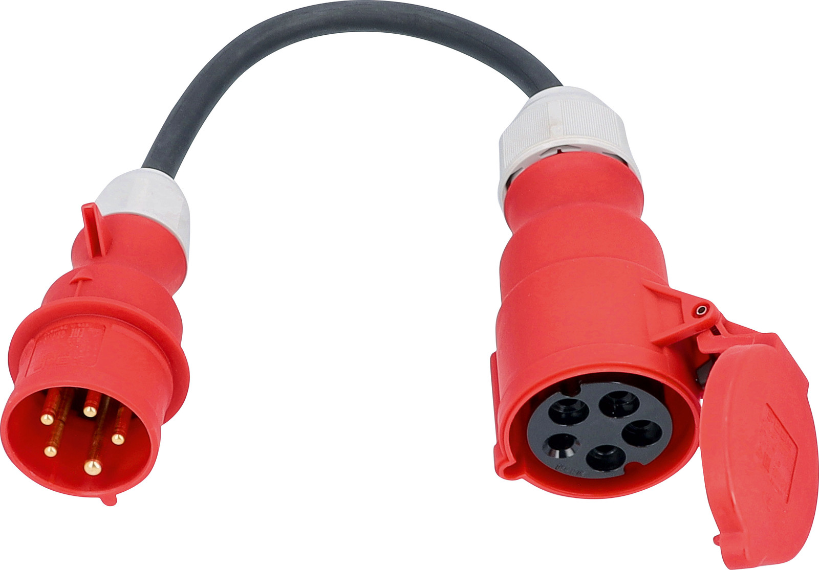 as-Schwabe adapterkabel CEE 400V 16A naar CEE 400V 32A 5-polig IP44 0,3 meter