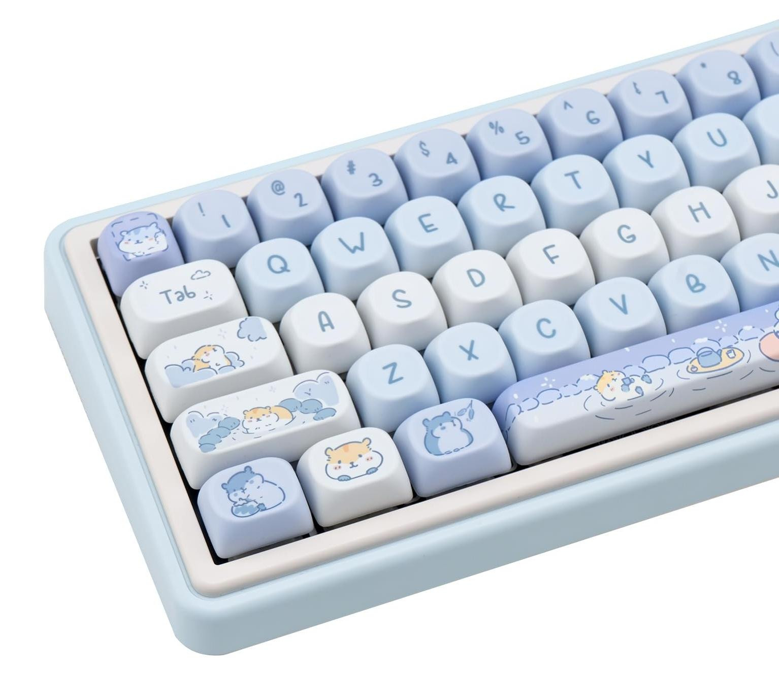 Hamster keycaps set - Gradient blauw voor mechanisch toetsenbord