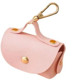 Uplifted Goods Stylish Faux Leather Canine Waste Management Shield pink