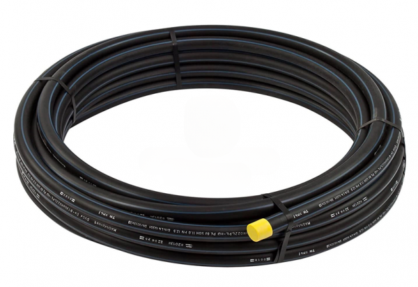 PE Rohr 40 mm , 10 bar, PE80 / PE100, SDR 17 / SDR 17,6, Schwarz, 25 m/Rolle Typ: PE Rohr 40mm PE4025