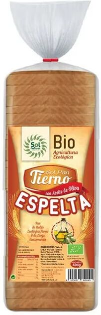 Sol Natural PAN DE MOLDE TIERNO DE ESPELTA BIO 400g