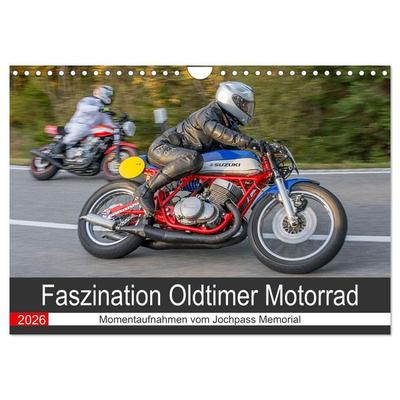 Faszination Oldtimer Motorrad - Momentaufnahmen vom Jochpass Memorial (Wandkalender 2026 DIN A4 quer), CALVENDO Monatskalender