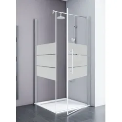Schulte  Dusche  ExpressPlus  Alexa  Style  2.0  Drehtür  inkl.  Seitenwand  900/900  mm  -  mit  Glas  Dekor  "Depoli  Light"