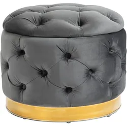 VINTAGE Hocker, Sitzhocker, Kohlegrau