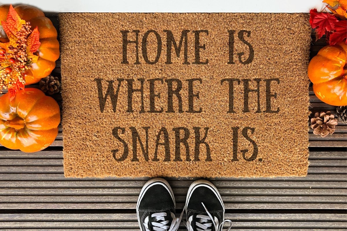 Stijlvolle Ingangsmat Home Is Where The Snark Is - 60 x 40 cm