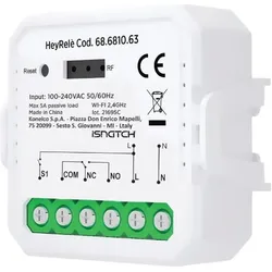 HeySmart, Aktor, Smartes WLAN-Relaismodul mit potenzialfreiem Kontakt NO/NC, App-Steuerung mit Zeitplanung (Schaltaktor)