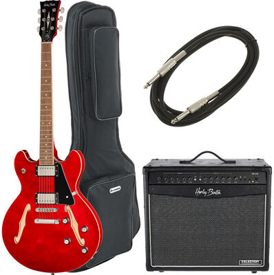 Harley Benton HB-35 CH Vintage Series Bundle Cherry High Gloss