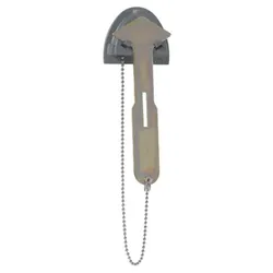 Legrand 038091 Hammer mit Kette und Wand- halterung zum Einschlagen der Scheibe