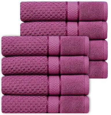 Ample Decor Ultra Soft Cotton Hand Towels -18 X 28 Inch - 8 Pcs