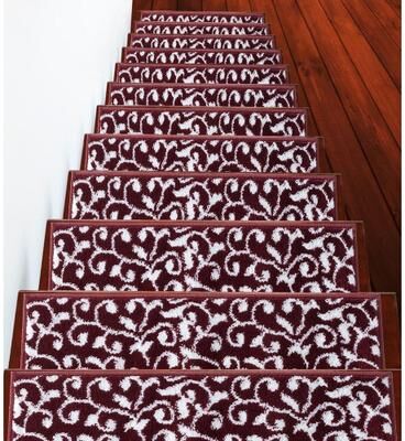 SussexHome Leaves Pattern Stair Treads