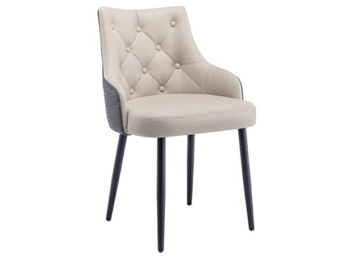 EYUIOPLM Esszimmerstühle aus Kunstleder, Küchenstühle Wohnzimmer-Schlafzimmer-Kaffee-Bistro-Café-Seitenschreibtischstuhl, ergonomisches Design(Gray)