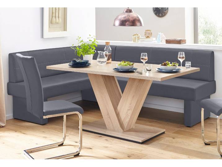 Eckbank HOME AFFAIRE, grau, B:222cm H:89cm T:162cm, Sitzbänke, Eckbank