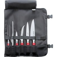 Textil-Rolltasche "Red Spirit", 6-teilig, Besteck schwarz/rot