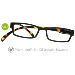Lesebrille No.08 Klammeraffe brownie havanna