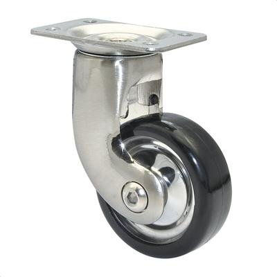 WAGNER Möbelrolle/Lenkrolle - DESIGN - Durchmesser Ø 50 mm, nickel, schwarz, Tragkraft 50 kg - 01008501
