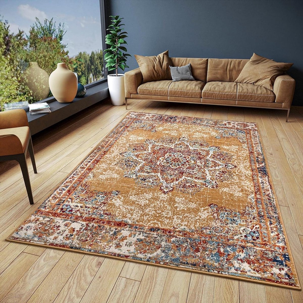 Oosters Tapijt Loper - Klassiek Vintage Vloerkleed - Polypropyleen - 140 x 200 cm
