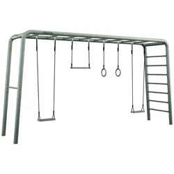 BERG PlayBase Extra Large TL Grün »Aktiv-Set« inkl. 2 Schaukelsitzen, Trapez und Turnringen