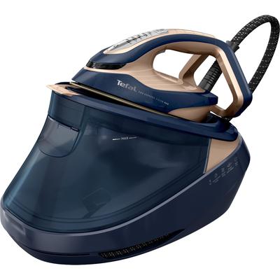 TEFAL Dampfbügelstation "Pro Express Vision Max", blau (blau, gold), Dampfbügelstationen, LED-Leuchte, 5 Einstellungen, Kalk-Kollektor, 1,2 Liter Wassertank