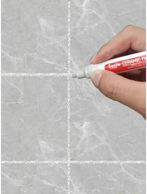 Inspire Select Waterproof Tile Grout Repair Pen Anti Mildew Ceramic Gap Whitening Marker silver