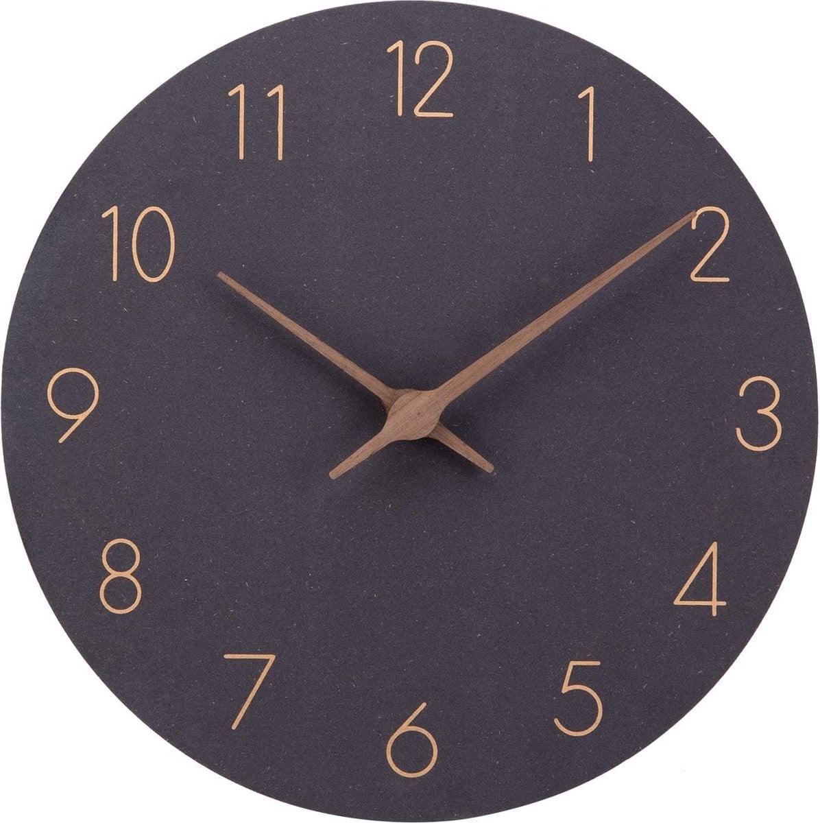StayPowered Wandklok - Houten Wandklok met Stille Werking - 30 cm Diameter