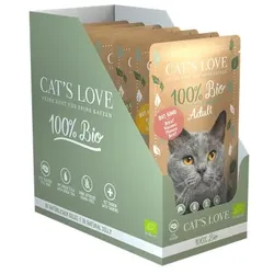 Cats Love Adult Bio Multipack | 6x 100g Nassfutter für Katzen