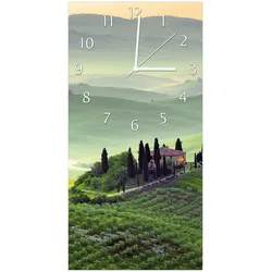 Wallario Uhr 30 x 60 cm, schwarze Zeiger Toskana in Italien