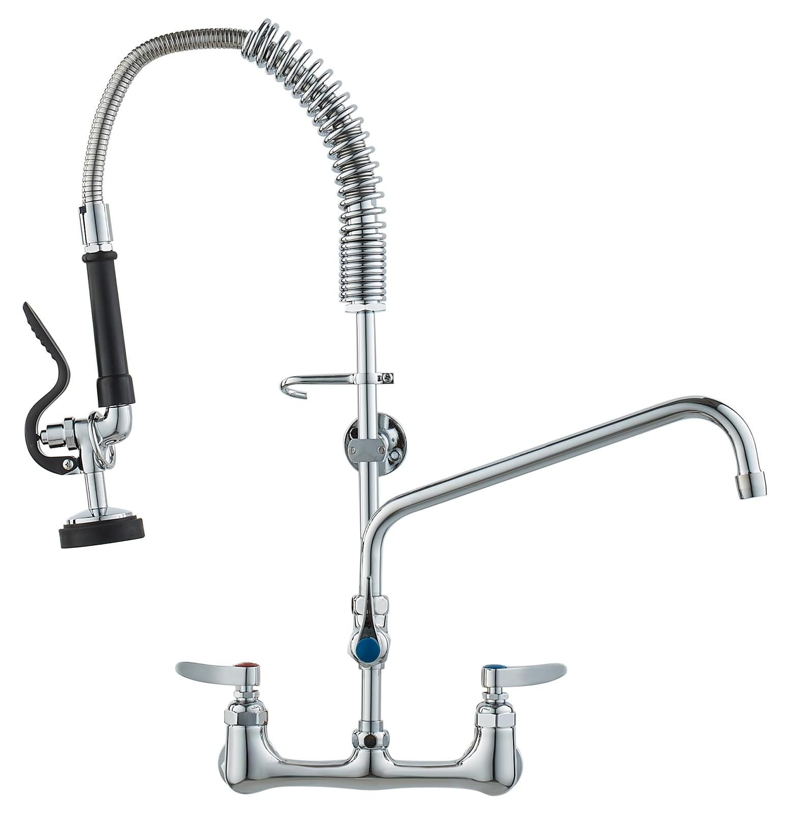 Dripio Professionele Keukenmengkraan met Draaibare Uitloop en Waterbesparende Functie, Wandmontage, 25 inch