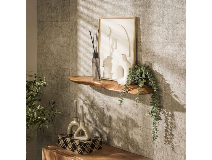 Wandplank 90 cm organisch acacia