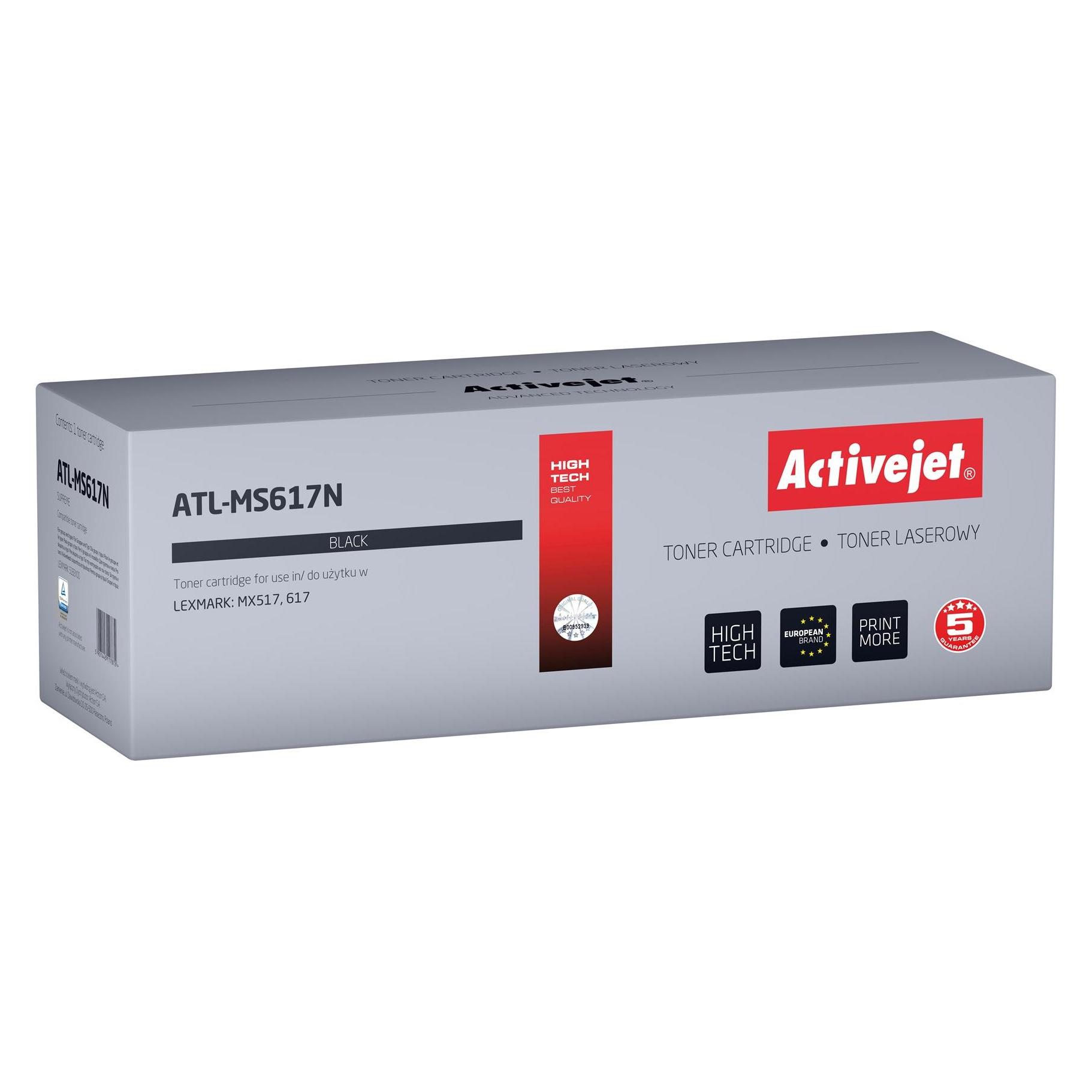 Activejet ATL-MS617N Tonerkartusche (Ersatz für Lexmark 51B2X00 Höchste 20000 seiten ) (BK) (ATL-MS617N)