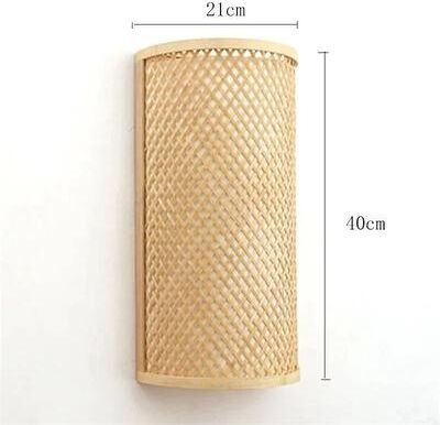 Uplift Picks Vintage Bamboo Semicircle Wall Lamp Retro Woven Wall Sconce Vintage Bamboo Semicircle Wall Lamp Retro Woven Wall Sconce