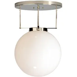 Tecnolumen Bauhaus DMB 26 Deckenleuchte, vernickelt, Ø 25 cm